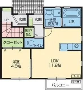フリーデンII【1階】の間取り