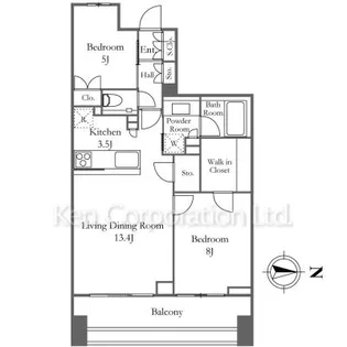 クラッシィハウス芝浦【5階】の間取り