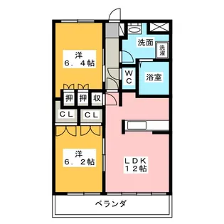 グランディール アネックス【2階】の間取り