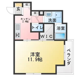 カームみどり【3階】の間取り