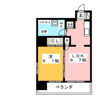 レインボーピア記念橋【7階】の間取り