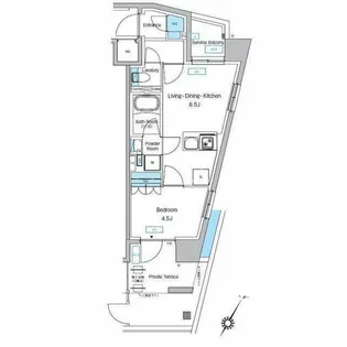 プレディアコート森下テラス【1階】の間取り