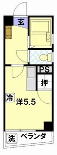 ハーモニアスタウン住吉【5階】の間取り