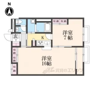 レオパレスヴィラージュE【1階】の間取り