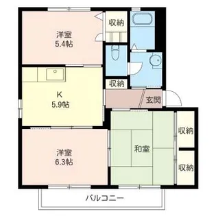 サニーテラス・ミヤ II【2階】の間取り