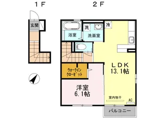 ミキハウス矢上【2階】の間取り