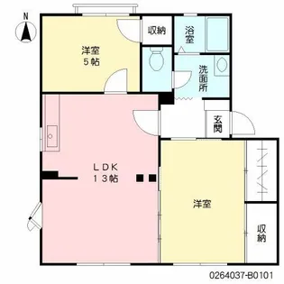 フレグランス・イースト B棟【1階】の間取り