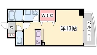 デコール神戸II【8階】の間取り