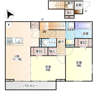 ファミール鴨居【2階】の間取り