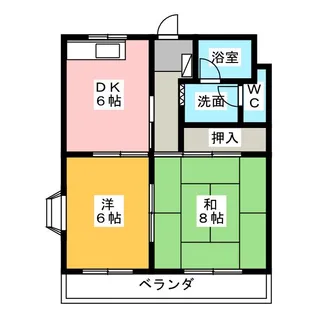 ハーベストマンション【1階】の間取り