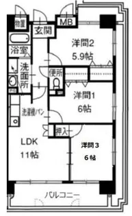 メゾン八杉【3階】の間取り
