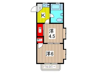第二桜マンション【3階】の間取り