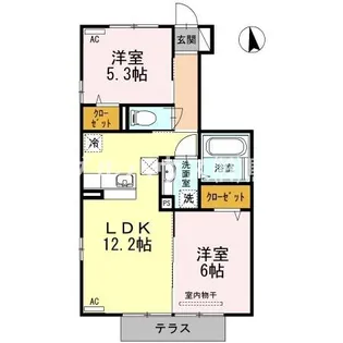 コーポ88弐番館【1階】の間取り
