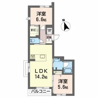 ハレオハナ【2階】の間取り