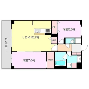 セノアタワー新大阪【15階】の間取り