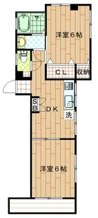 ベース90【3階】の間取り