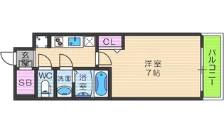 ファステートNAMBA華月【7階】の間取り