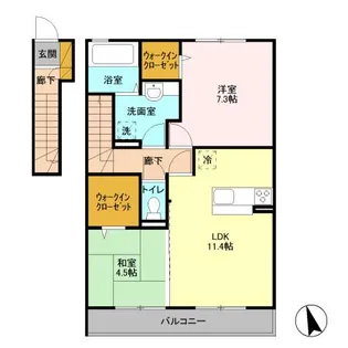 静庵 壱【2階】の間取り