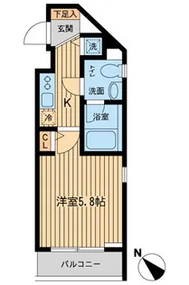ザ・パーククロス市ヶ谷【5階】の間取り