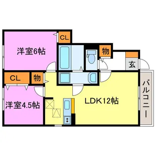 メイプルコートII【1階】の間取り