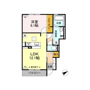 サンロード【1階】の間取り