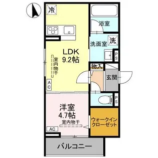 エルミネット【2階】の間取り
