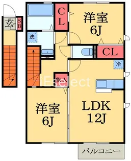 ロイヤルガーデンKIRINOKI II【2階】の間取り