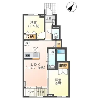 カナル・セカンド【1階】の間取り