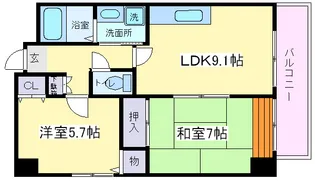 ルミノーゾスペランツァ【4階】の間取り