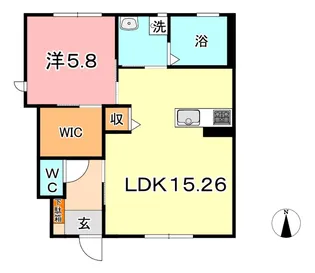 ランドマーク元町 B【1階】の間取り