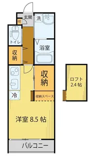 キャビン東照宮【1階】の間取り