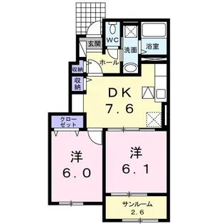 ベラ カンパーニャ A【1階】の間取り