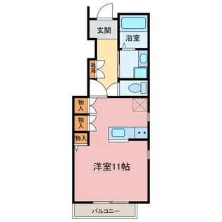 クラシア津乃峰【1階】の間取り