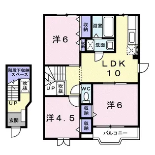 ベルウッド 381 B【2階】の間取り