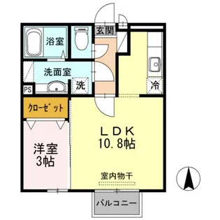 ブランドール新栄東【1階】の間取り