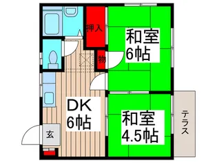 ドウェル松飛台【1階】の間取り