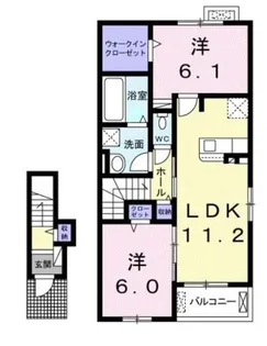 イリス B【2階】の間取り