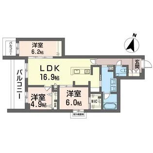 セントリビエ湘南台【4階】の間取り