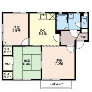 アーバングレイス C棟【2階】の間取り