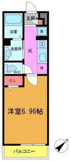 ローズパーク七番館【1階】の間取り