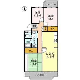 ソシアおおはし【2階】の間取り