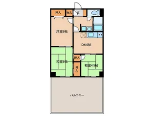 ダイアパレス伏見【4階】の間取り