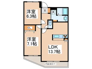 calda stanza【2階】の間取り