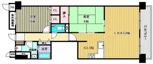 エバーランドシティ新・泉北8番館【10階】の間取り