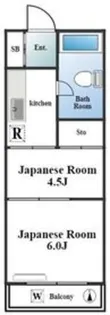 コーポ山吹【2階】の間取り