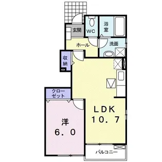 ヒラソール【1階】の間取り