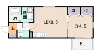 コラッジオ衣摺【2階】の間取り