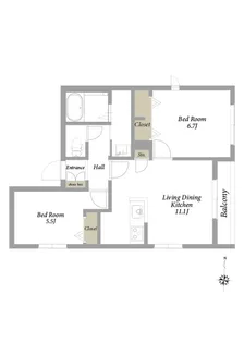 y’s villa II【2階】の間取り