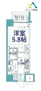 フェルクルールプレスト西横浜【11階】の間取り