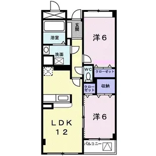 シャンクレール清瀬【3階】の間取り